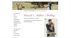 Desktop Screenshot of hannahandmatthew.gettingmarried.co.uk