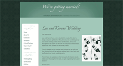Desktop Screenshot of leeandkaren.gettingmarried.co.uk
