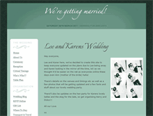 Tablet Screenshot of leeandkaren.gettingmarried.co.uk
