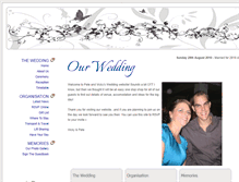 Tablet Screenshot of peteandvicky.gettingmarried.co.uk