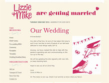 Tablet Screenshot of lizzieandmikeare.gettingmarried.co.uk