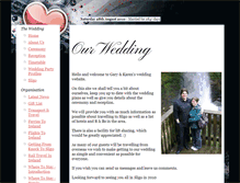 Tablet Screenshot of garyandkaren.gettingmarried.co.uk