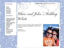 Tablet Screenshot of claireandjohn.gettingmarried.co.uk