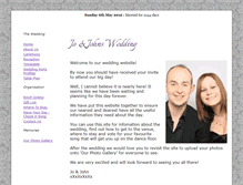 Tablet Screenshot of johnandjo.gettingmarried.co.uk