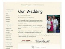 Tablet Screenshot of jayneandmatt.gettingmarried.co.uk
