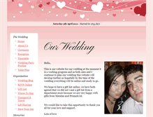 Tablet Screenshot of kim-and-alex.gettingmarried.co.uk