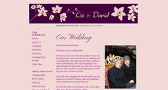 Desktop Screenshot of lizanddavid.gettingmarried.co.uk
