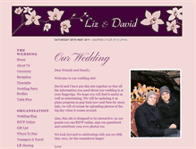 Tablet Screenshot of lizanddavid.gettingmarried.co.uk