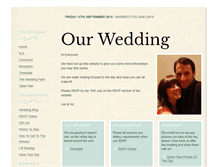Tablet Screenshot of joeandvic.gettingmarried.co.uk