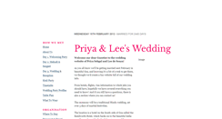 Desktop Screenshot of priya-and-lee.gettingmarried.co.uk