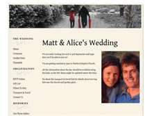 Tablet Screenshot of matthewandalice.gettingmarried.co.uk