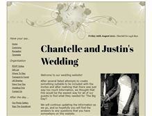 Tablet Screenshot of chantelleandjustin-are.gettingmarried.co.uk