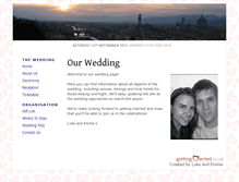 Tablet Screenshot of luke-emma.gettingmarried.co.uk