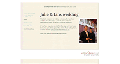 Desktop Screenshot of julie-and-ian.gettingmarried.co.uk