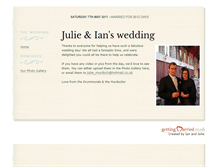 Tablet Screenshot of julie-and-ian.gettingmarried.co.uk