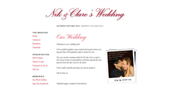 Desktop Screenshot of nik-and-clare.gettingmarried.co.uk