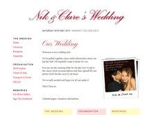 Tablet Screenshot of nik-and-clare.gettingmarried.co.uk
