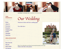 Tablet Screenshot of ginnyandcris.gettingmarried.co.uk