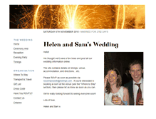 Tablet Screenshot of helensam.gettingmarried.co.uk