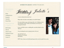 Tablet Screenshot of james-and-juliette.gettingmarried.co.uk