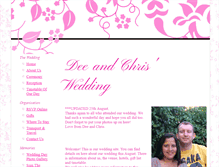 Tablet Screenshot of deeandchris.gettingmarried.co.uk