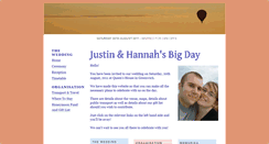 Desktop Screenshot of hannahandjustinare.gettingmarried.co.uk